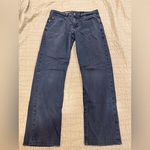 Ag Adriano Goldschmied Men's Straight Jeans in Faded Navy